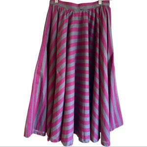 Vintage 70's-80's striped midi skirt